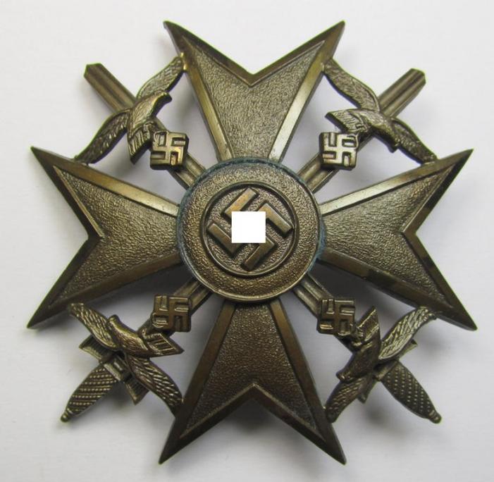  'Spanienkreuz mit Schw. in Bronze'