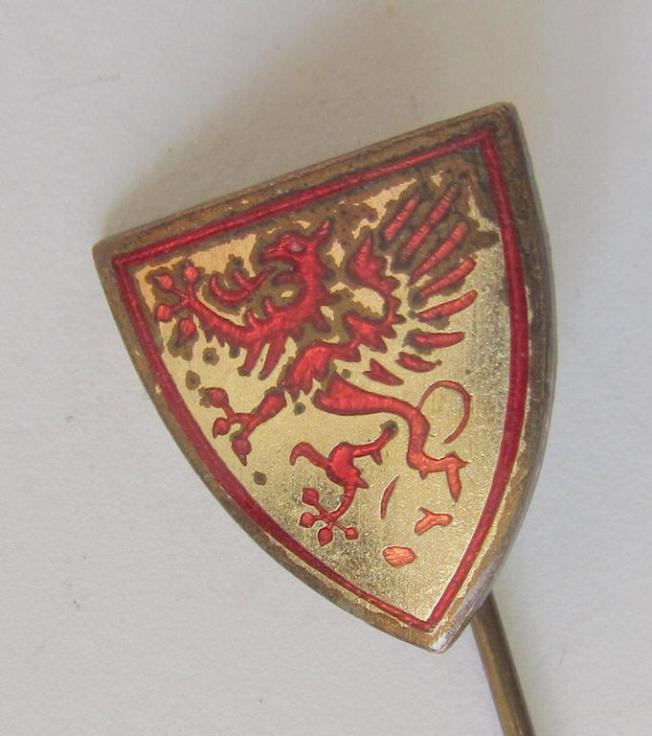 Attractive, so-called: WH (Luftwaffe) neatly enamelled: 'Traditions-Mützen- o. Gruppenabzeichen' being a maker- (ie. 'H. Schmidt'-) marked example as was intended for a member within an (by me) unidentified 'Staffel o. Gruppe'