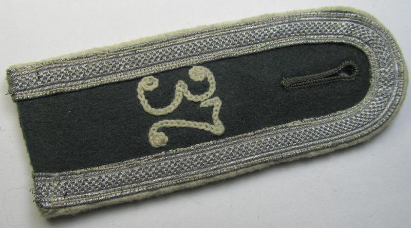 Attractive - albeit regrettably single! - (I deem) early-war-period- (ie. 'M40-type') neatly 'cyphered', WH (Heeres) NCO-type shoulderstrap as was intended for usage by an: 'Uffz. des Infanterie-Regiments 37'