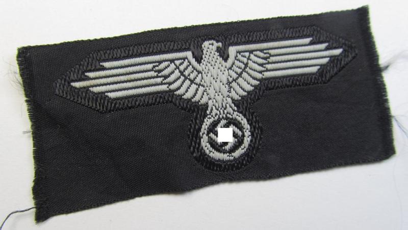 Superb, mid- (ie. later-) war-pattern 'Waffen-SS'-type so-called: 'BeVo'-pattern, EM- (ie. NCO-) type side-cap eagle that comes in a never used- (ie. unconfectioned and 'virtually mint- ie. unissued'-), condition