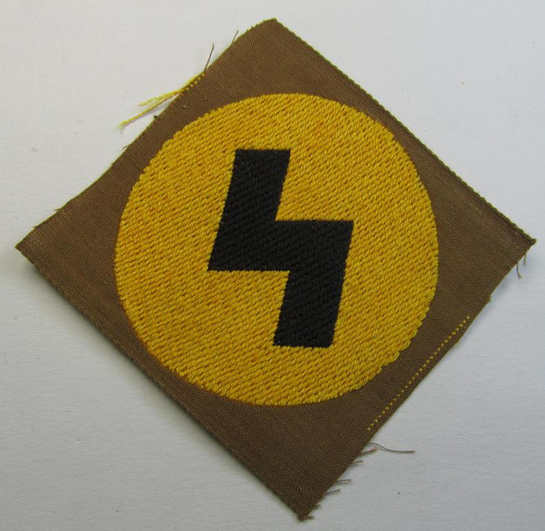 Attractive, DJ (ie. 'Deutsches Jungvolk') arm-badge as was specifically intended for usage by a member who served within the: 'Oberbann 2' (being a 'virtually mint- ie. unissued' example that is void of an 'RzM'-etiket)