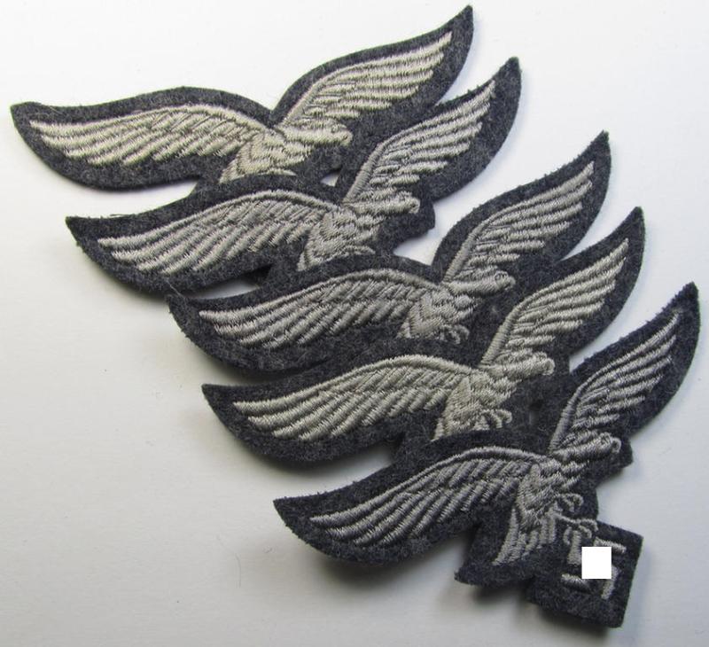 Neat, 'mint- ie. unissued' example of a WH (Luftwaffe) 'standard-issue'-pattern breast-eagle (ie. 'Brustadler für Mannschaften u. Uffz. der Luftwaffe') being a machine-embroidered example as was worn throughout the war