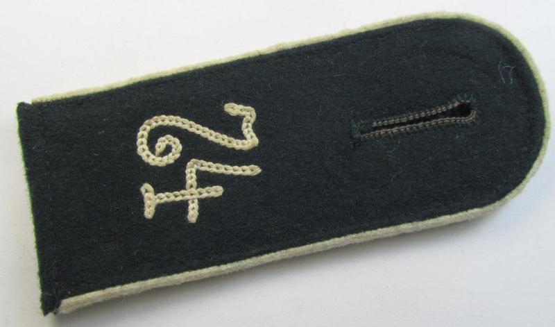 Single - and actually not that often seen! - WH (Heeres) NCO-type (ie. 'M36-/M40'-pattern- and/or: 'rounded styled-') neatly 'cyphered' shoulderstrap as was intended for usage by a: 'Soldat des Infanterie-Regiments 74'