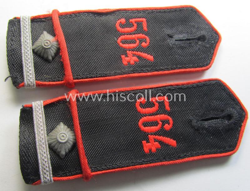 Attractive - and fully matching! - pair of so-called: 'Allgemeine-HJ' (ie. 'Hitlerjugend') shoulderstraps as was intended for usage by a: 'HJ-Oberkameradschaftsführer' who was attached to the: 'Bann 564' (564 = 'Villach')
