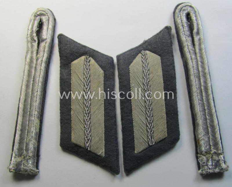 Attractive, 4-pieced WH (Heeres) officers'-type insignia-set comprising of a pair collar-tabs and dito shoulderboards as was specifically intended for usage by an officer who served as a: 'Sonderführer Z'