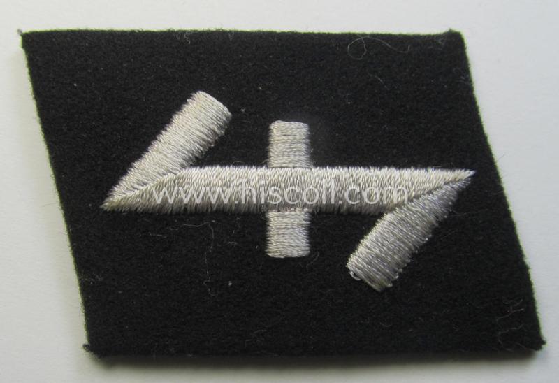 Attractive, Waffen-SS - so-called: 'RzM-styled' - enlisted-mens'- (ie. NCO-) type collar-tab as was intended for usage by soldiers (ie. NCOs) of the: '23. SS Freiwilligen Panzer Grenadier Division' ('Nederland')
