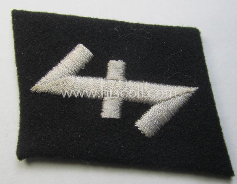 Attractive, Waffen-SS - so-called: 'RzM-styled' - enlisted-mens'- (ie. NCO-) type collar-tab as was intended for usage by soldiers (ie. NCOs) of the: '23. SS Freiwilligen Panzer Grenadier Division' ('Nederland')