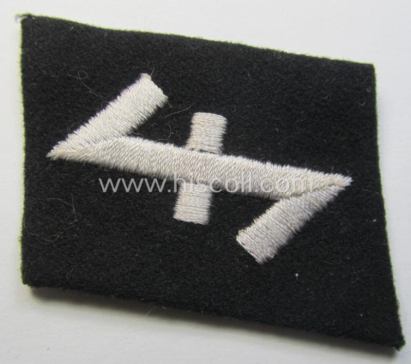 Attractive, Waffen-SS - so-called: 'RzM-styled' - enlisted-mens'- (ie. NCO-) type collar-tab as was intended for usage by soldiers (ie. NCOs) of the: '23. SS Freiwilligen Panzer Grenadier Division' ('Nederland')