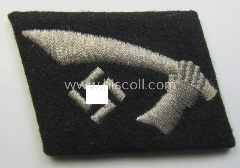 Neat, Waffen-SS, so-called: 'RzM-styled', enlisted-mens'- ie. NCO-type collar-tab as was specifically intended for usage by soldiers (ie. NCOs) of the: '13. Waffen-Gebirgs-Division der SS 