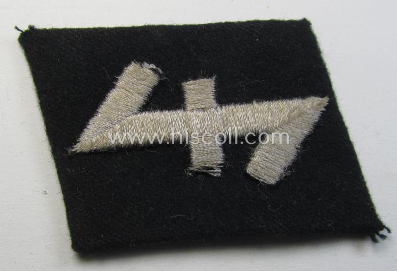 Attractive, Waffen-SS - so-called: 'RzM-styled' - enlisted-mens'- (ie. NCO-) type collar-tab as was intended for usage by soldiers (ie. NCOs) of the: '23. SS Freiwilligen Panzer Grenadier Division' ('Nederland')