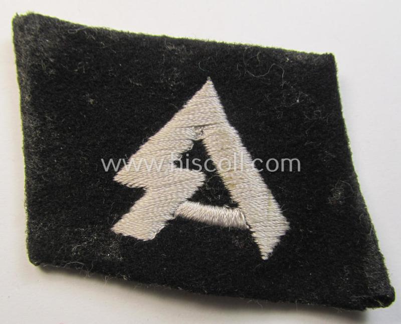 Waffen-SS, so-called: 'RzM-styled', enlisted-mens'- ie. NCO-type collar-tab as was specifically intended for usage by soldiers (ie. NCOs) of the: '18. SS Freiwilligen Panzer Grenadier Division “Horst Wessel”