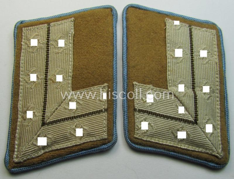 Fully matching pair of N.S.D.A.P.-type collar-patches (ie. 'Kragenspiegel für pol. Leiter') being a pair as was intended for an: 'N.S.D.A.P.-Hauptstellenleiter' at 'Orts'-level that is void of an 'RzM'-etiket