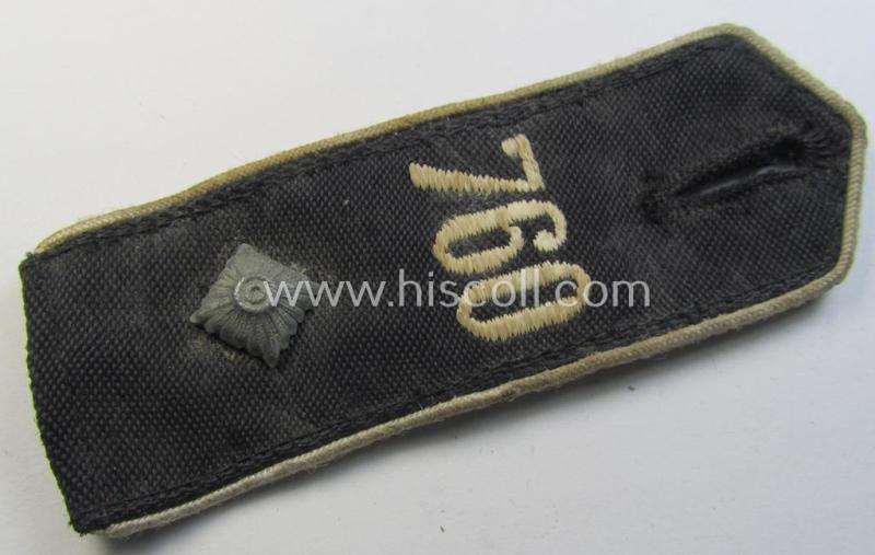 Single - and scarcely found! - white-piped, so-called: 'Reiter-HJ' (ie. 'HJ-Streifendienst') shoulderstrap as was intended for usage by a: 'Kameradschaftsführer' who was attached to the: 'Bann 760' = 'Bann Hünfeld')