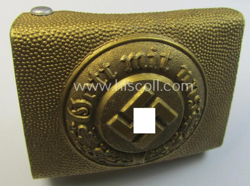 Superb - and hardly used! - golden-coloured- and/or aluminium-based: 'Wasserschützpolizei'-belt-buckle being a maker- (ie. 'C.T.D.' or 'C.T. Dicke'-) marked example that comes in an overall wonderful condition