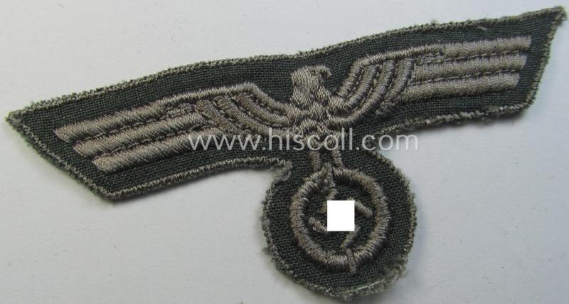 Neat - and simply never used nor tunic-attached! - WH (Heeres) breasteagle (ie. 'Brustadler für Mannschaften u. Unteroffiziere') being of the 'last-ditch'- (ie. later-war-period-) and/or machine-embroidered-pattern