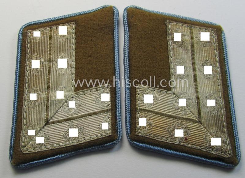 Fully matching pair of N.S.D.A.P.-type collar-patches (ie. 'Kragenspiegel für pol. Leiter') being a pair as was intended for an: 'N.S.D.A.P.-Hauptstellenleiter' at 'Orts'-level that is void of an 'RzM'-etiket