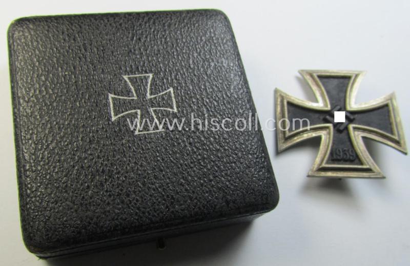 Attractive, 'Eisernes Kreuz 1. Klasse' (ie. Iron Cross 1st class) being an (I deem) mid-war-period produced: '7'- (ie. by 'Paul Meybauer'-) marked example that comes complete in its specific (and equally marked!) etui as issued and recently found