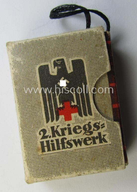Interesting - and fairly unusually seen! - complete, W.H.W.- ie. DRK- (ie. 'Winterhilfswerke o. Deutsches Rotes Kreuz'-) related miniature-book-set entitled: '2. Kriegs-Hilfswerk - 2. Strassensammlung 23. und 24. August 1941'