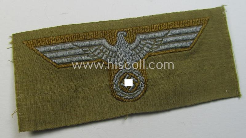 Attractive, WH (Heeres) 'tropical-issue' (ie. DAK or: 'Deutsches Afrika Korps'-related-) side-cap eagle as executed in neat so-called: 'BeVo'-weave style that comes in a 'virtually mint- ie. unissued', condition