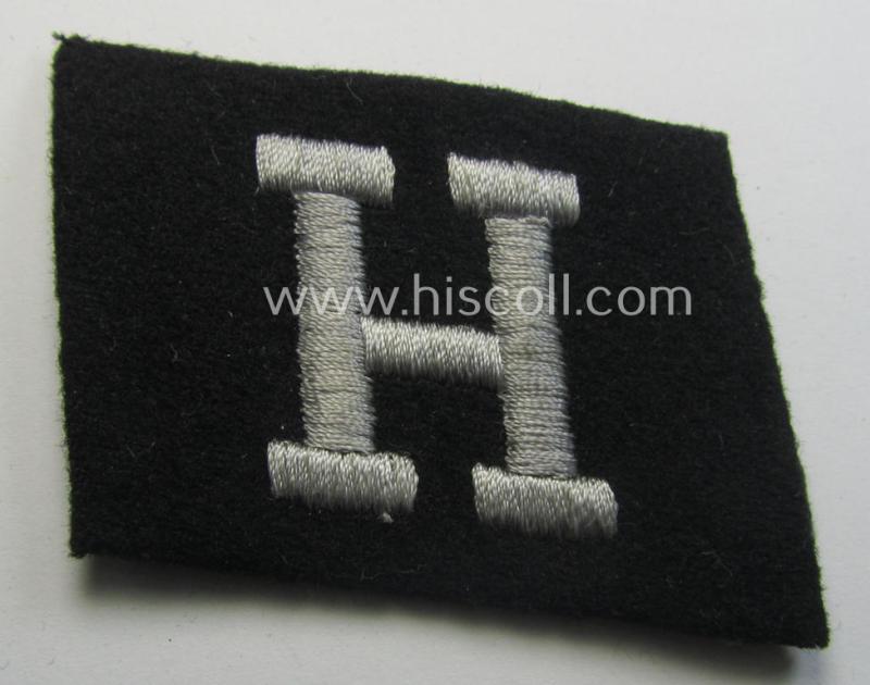 Attractive, Waffen-SS - so-called: 'RzM-styled' - enlisted-mens'- (ie. NCO-) type collar-tab as was intended for usage by soldiers ie. NCOs of the: '25. Waffen-Grenadier-Division der SS' (ie. sometimes referred to as: 