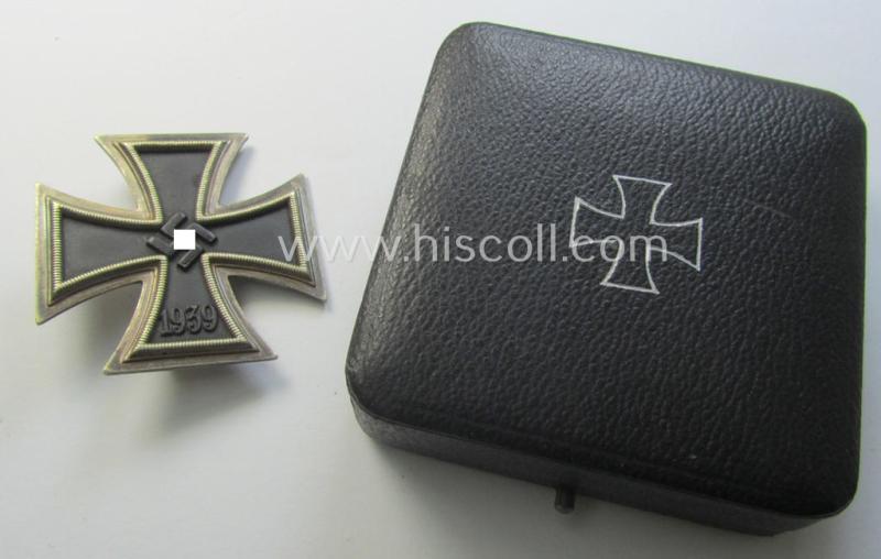 Attractive - moderately worn and used! - 'Eisernes Kreuz 1. Klasse' (ie. Iron Cross 1st class) being an (I deem) mid-war-period produced: 'L/11'- (ie. by 'Wilh. Deumer'-) marked example and that comes complete in its specific etui as issued