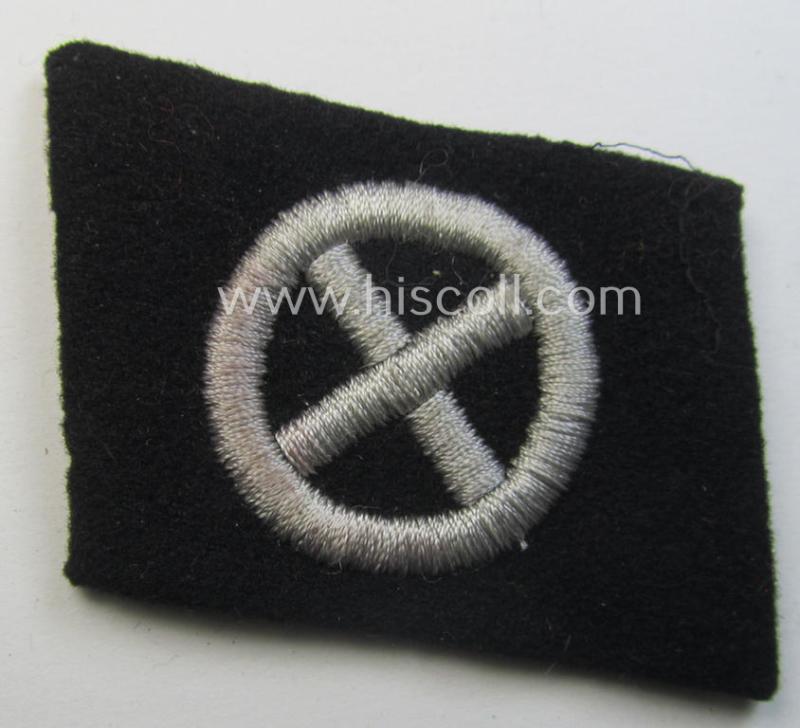 Superb, Waffen-SS - so-called: 'RzM-styled' - EM- (ie. NCO-) type collar-tab as was intended for usage by soldiers ie. NCOs of the: '33. Waffen-Grenadier-Division der SS' (ie. also referred to as: 