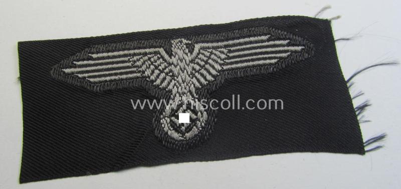 Superb, mid- (ie. later-) war-pattern 'Waffen-SS'-type so-called: 'BeVo'-pattern, EM- (ie. NCO-) type side-cap eagle that comes in a never used- (ie. unconfectioned and 'virtually mint- ie. unissued'-), condition