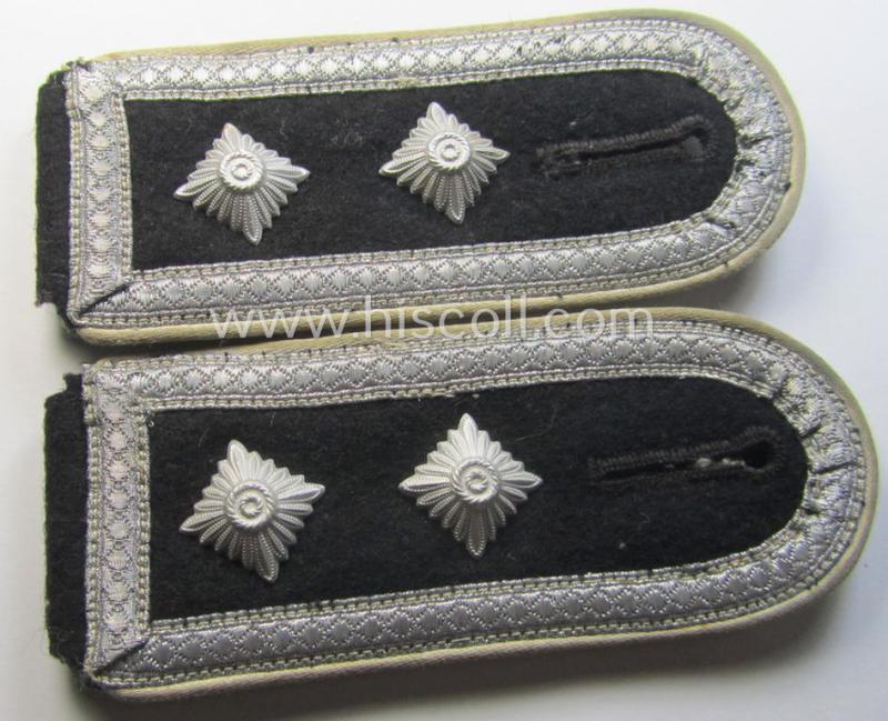 Pair of Waffen-SS NCO-type shoulderstraps: 'SS-Hauptscharführer' who served within the: 'Waffen-SS Infanterie-Truppen'