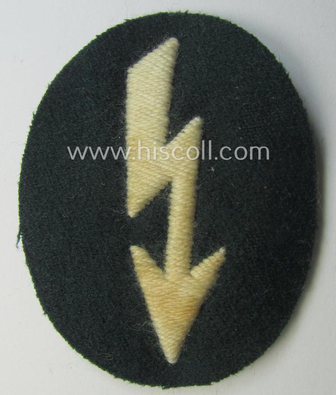 WH (Heeres) trade- and/or special-career insignia ie. hand-embroidered signal-blitz: 'Infanterie-Trpn.'