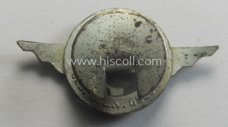 Luxuriously-styled, so-called: DLV (ie. 'Deutscher Luftsport Verband') miniature membership lapel-pin (ie. 'Mitgliedsabzeichen für den Zivilanzug') being a neatly maker- (ie. 'C. Poellath'-) marked example