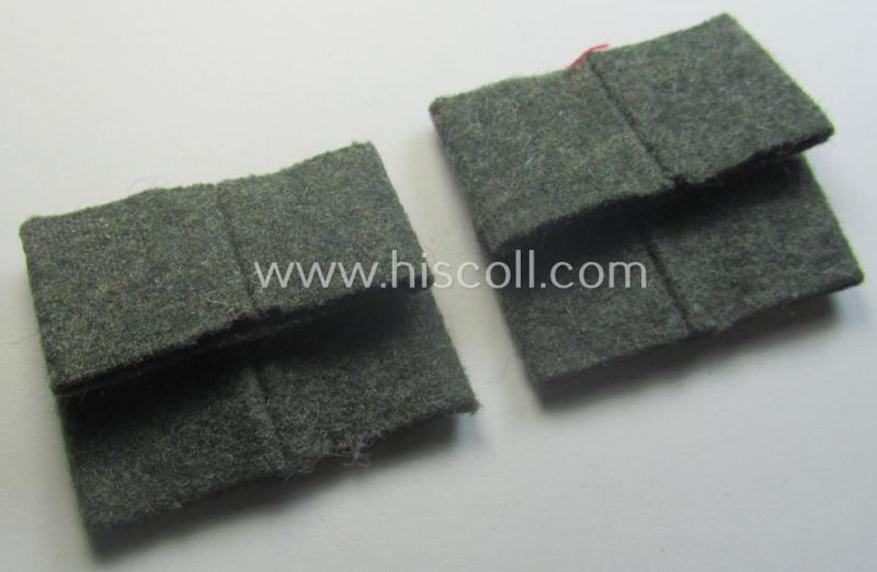 Pair of WH (Heeres) 'Veterinäre'-related, so-called: regimental shoulderstrap-'slip-ons' (ie. 'Schulterstück-Überschuben') as was intended for usage by a: 'Soldat des Veterinär-Abteilungs 12'