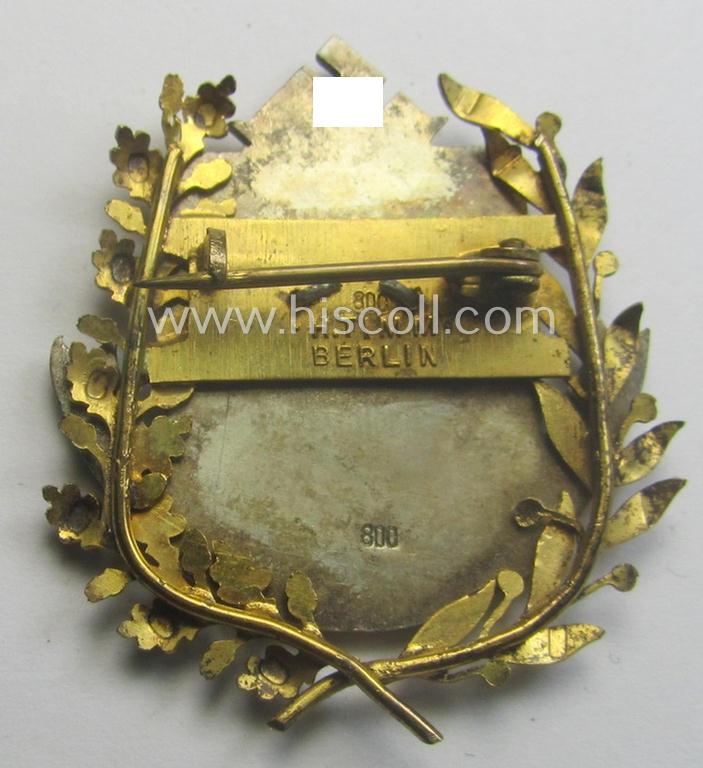 Genuine silver-based(!) honorary-badge (ie. 'Ehrenzeichen des Reichsverbandes d. Ruhestandsbeamten u. Hinterbliebenen e.V.') being a maker- (ie. 'H. Timm - Berlin'-) marked example that came stored in its period etui