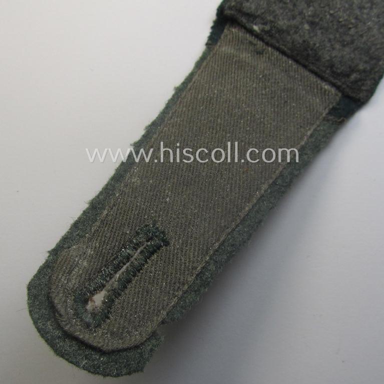 Single, early-period (ie. 'M36-pattern and/or pointed-styled), WH (Heeres) 'cyphered', EM-type shoulderstrap as was intended for a: 'Soldat des Kradschützen-Bataillons 1 der Pz.- u. Inf.-Div.'