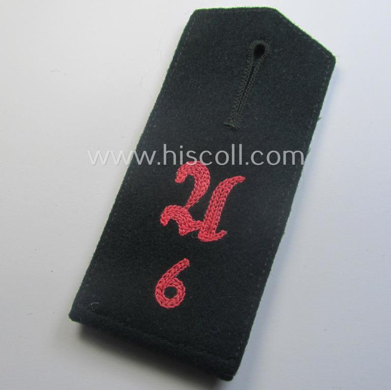 Single, early-period (ie. 'M36-pattern and/or pointed-styled), WH (Heeres) 'cyphered', EM-type shoulderstrap as was intended for a: 'Soldat des Panzer-Aufklärungs-Abtlgs. 6'